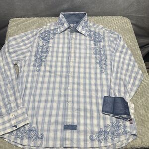 English Laundry Christopher Wicks Hand Sewn Button Down Shirt Black XXL 2XL